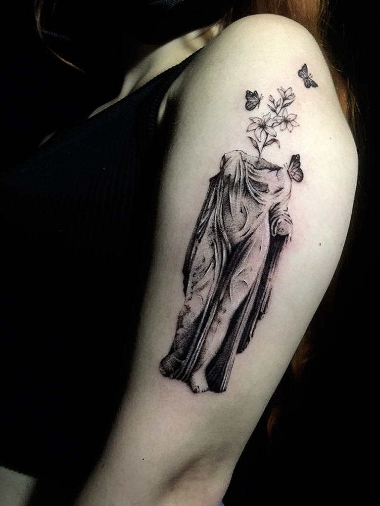 tatuaje de escultura de venus